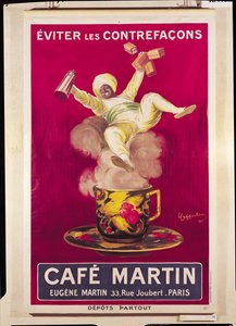 「カフェマーティン」のポスター広告、1921年